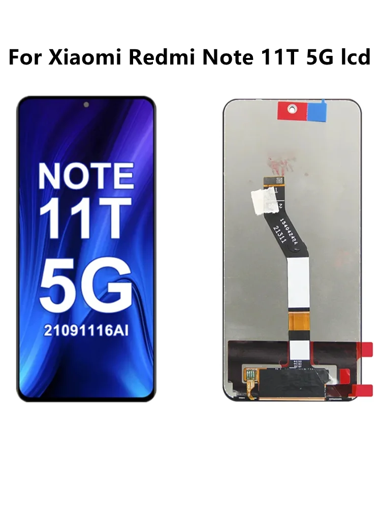 

6,6 ''оригинальный для Xiaomi Redmi Note 11T 5G lcd 21091116AI сенсорный экран дигитайзер с рамкой для Redmi Note 11T LCD
