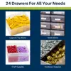 24-Drawer Plastic Storage Cabinet Garage Organization Lego Toolbox Makeup Organizer Teacher Home Classroom Office Workshop 3