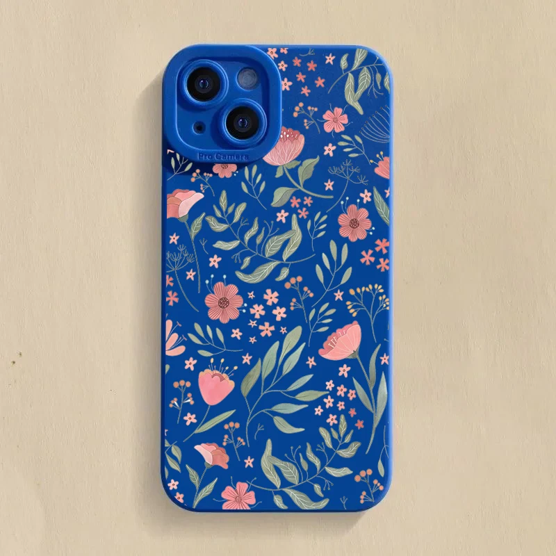 Vibrant Rainbow Floral Silicone Phone Case