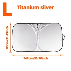 Premium Foldable Reflective Car Windshield Sun Shade - UV Protection & Heat Block Cover (1PC Sunshade)