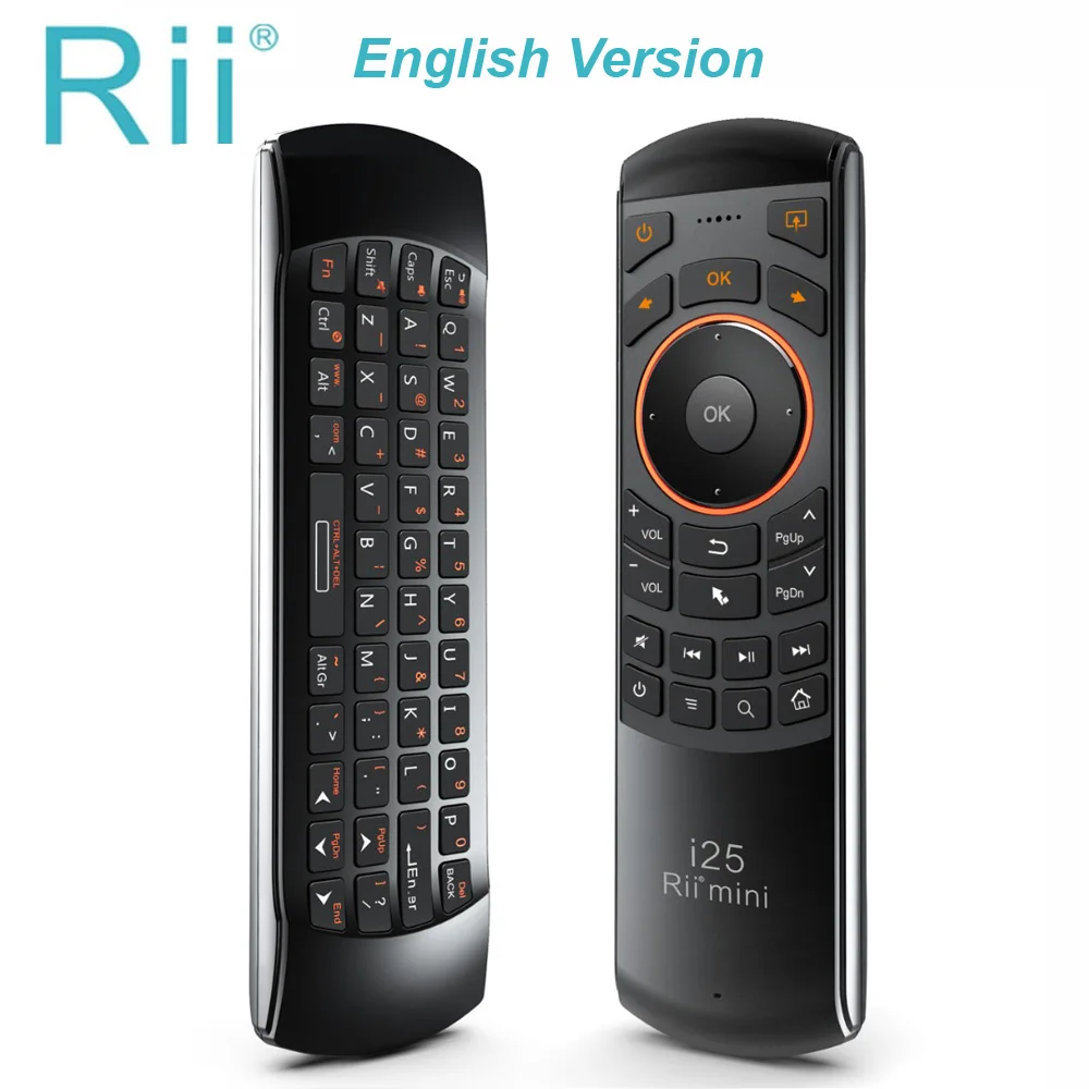 Rii I25 2.4g Mini Teclado do Rato de ar sem Fio com Controle Remoto ir pc Teclado para Tablet Smart Android Caixa tv