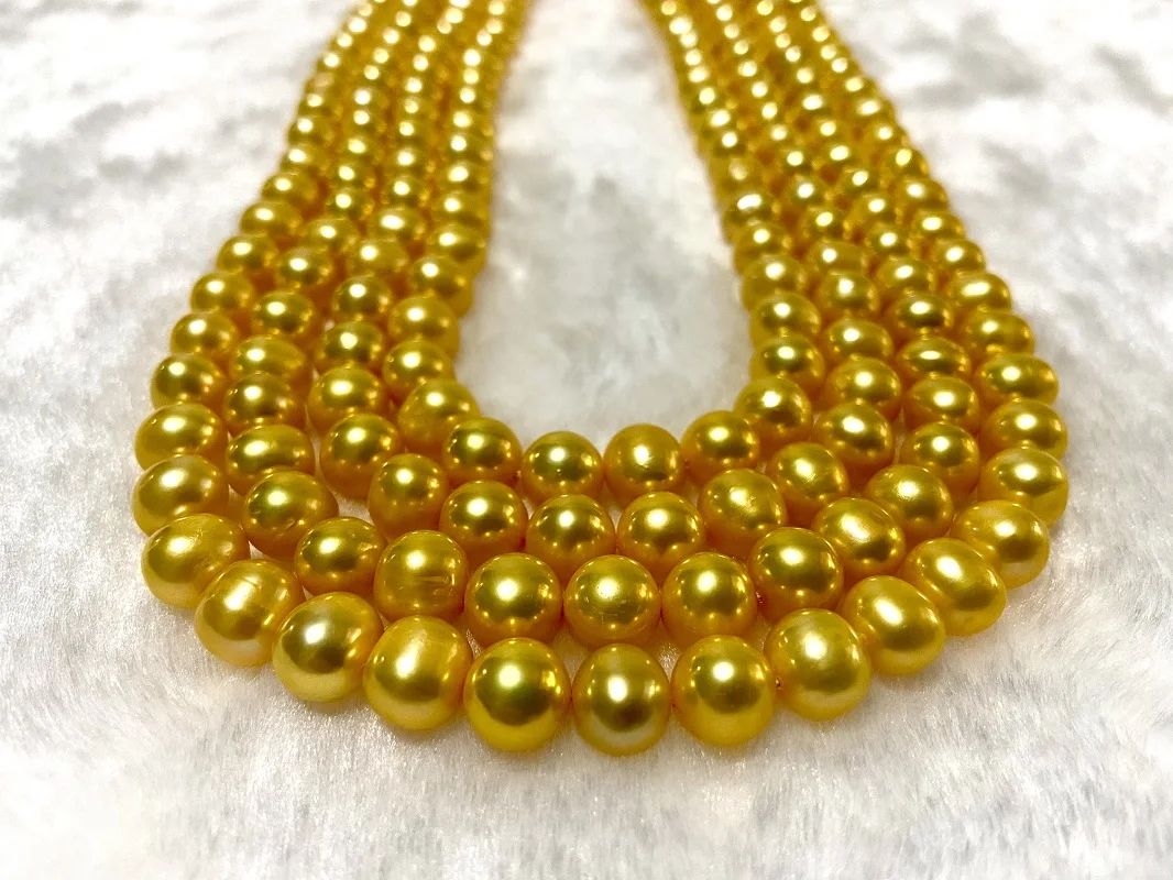 

Classic 8-9mm Pearl Necklace For Women Goden Sea Genuine Pearl Fashion Sterling Silver Jewelry Party Gifts