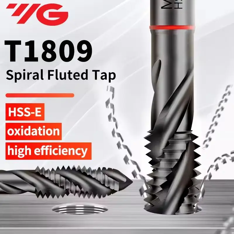 Korea YG T1809 Spiral Fluted Tap Machine Thread Tap