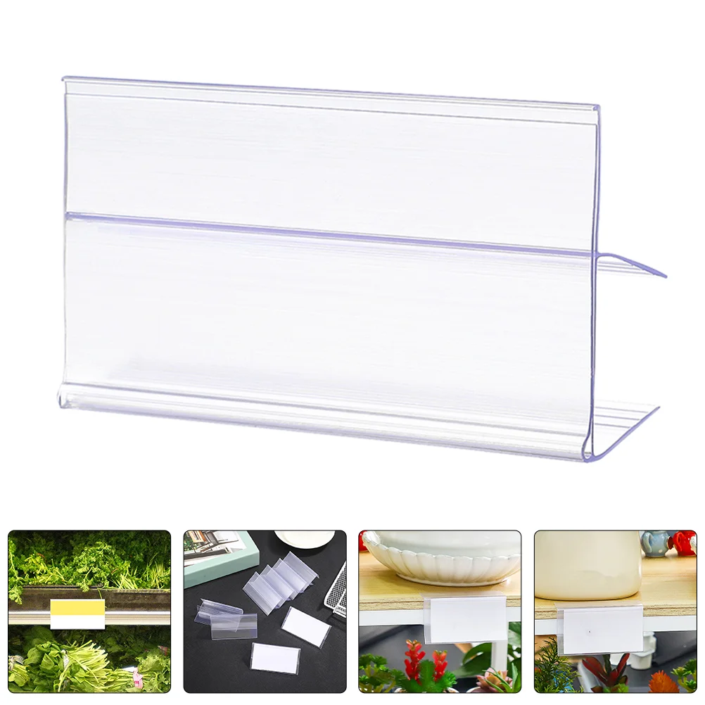 

25 Pcs Price Tag Clip Shelf Displaying Stand Wire Shelf Clips Store Plastic Sign