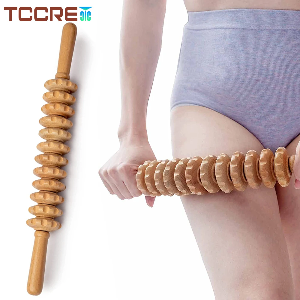 Wooden Massage Muscle Roller Stick Wood Therapy Tool, Maderoterapia Colombiana, Lymphatic Drainage Massager Body Pain Release 4 inch quick ratchet release speed squeeze wood working work bar clamp clip kit spreader gadget tool diy hand woodworking tools