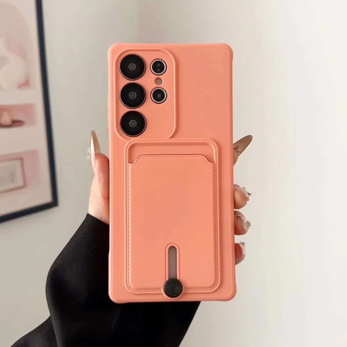 Sleek Silicone TPU Card Holder Wallet Phone Case