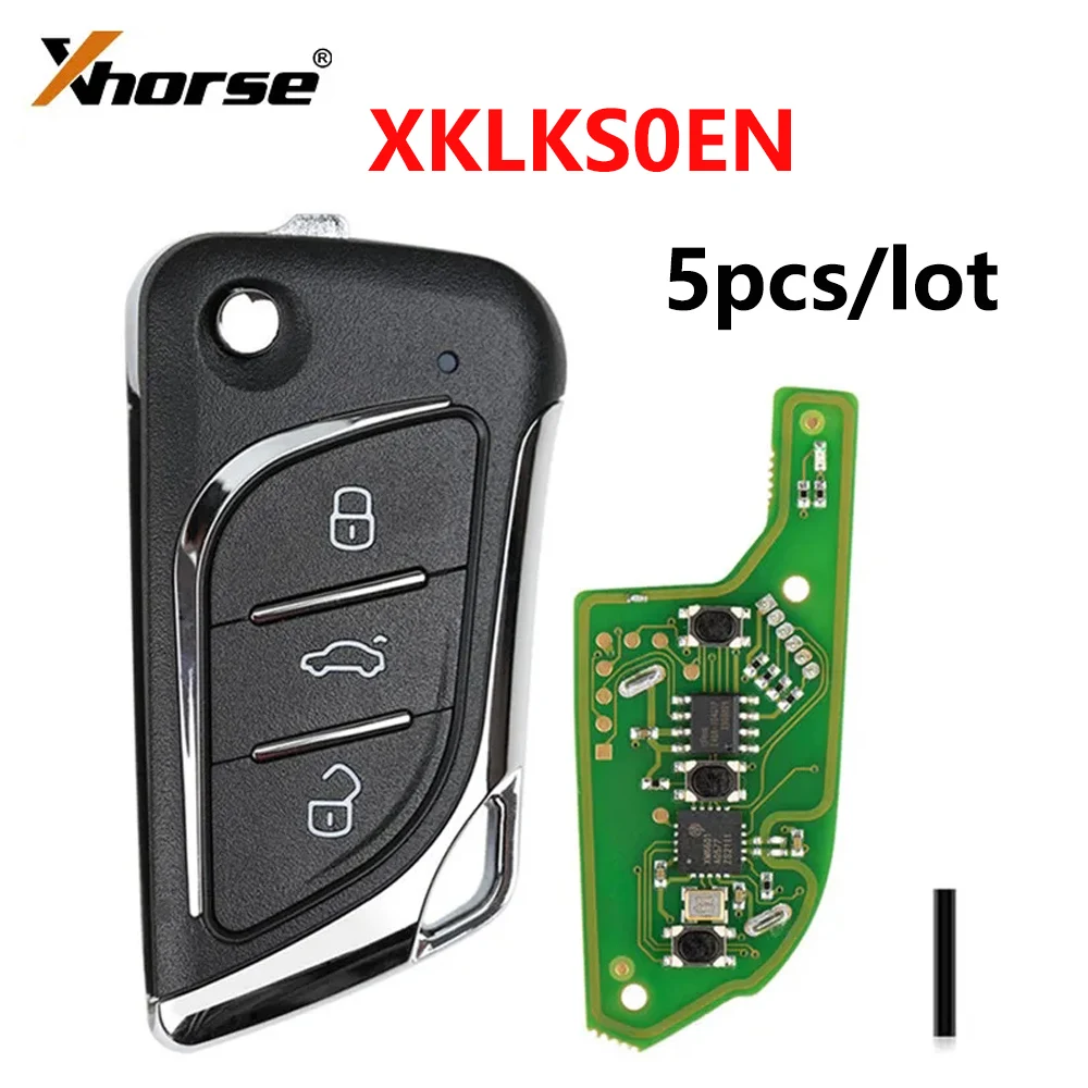 

5pcs/lot XHORSE XKLKS0EN Wire Remote Key LEI.KSS Style(Chrome-plating) Remote Key for VVDI VVDI2 Key Tool English Version