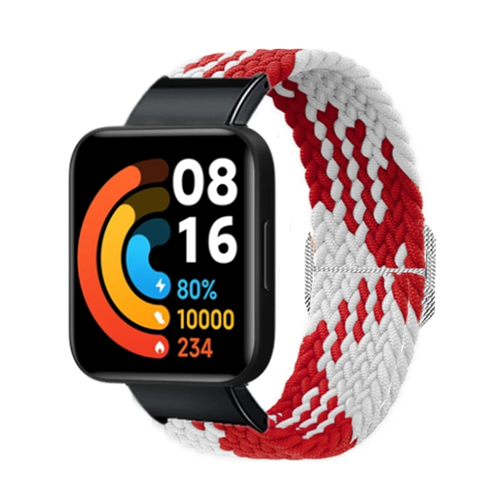 Nylon Strap For Xiaomi Mi Watch Lite Smart watch Elastic Wristband Bracelet For Redmi watch 1 2 weave replacemment correa