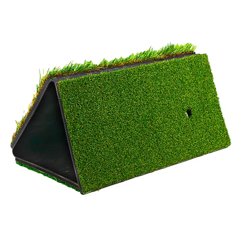 Foldable 3 in 1 Golf Hitting Mat Indoor Outdoor Swing Practice Training Aid with Ball Hitter for Home Use