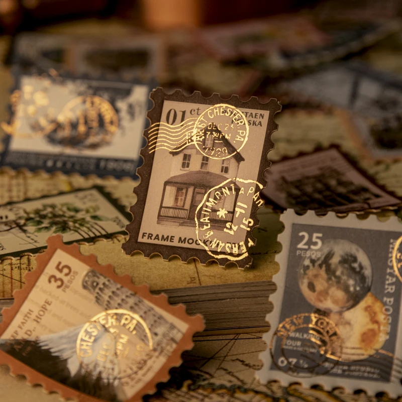 20pcs Vintage Hot stamping stamps Material paper Scrapbook Materials DIY Photo Album Collage Journal Creative Art paper scrapbook paper scrapbooking material scrapbook materials diy craft materials scrapbooking paper