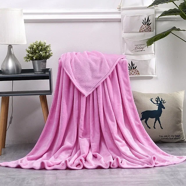 Coperta Pile Microfibra Morbidissima Grigia 50x70 Cm - Plaid Confortevole Per Divano E Letto