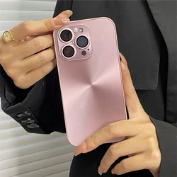 Luxury Bling Aurora Pattern Shockproof Phone Case with Soft Bumper and Matte Finish for iPhone 14 (Pink)