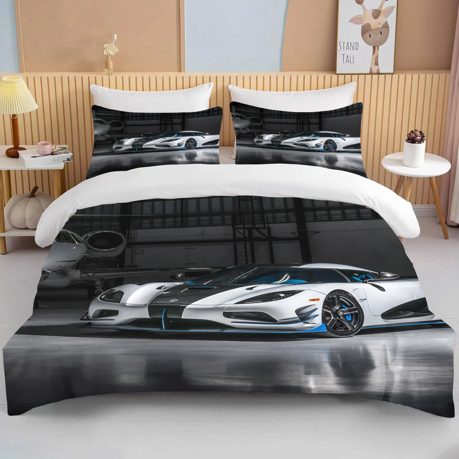 

10 sizes Sports Car Duvet Cover Sets Race Car Bedding Sets With Pillowcases ForTeens Kids Boys Cool Bedroom Deco Bedclothes