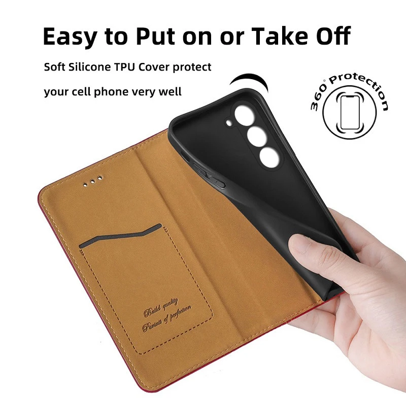 Leather Flip Case for Tecno Spark 40 Pro - Book Style Holster Cover