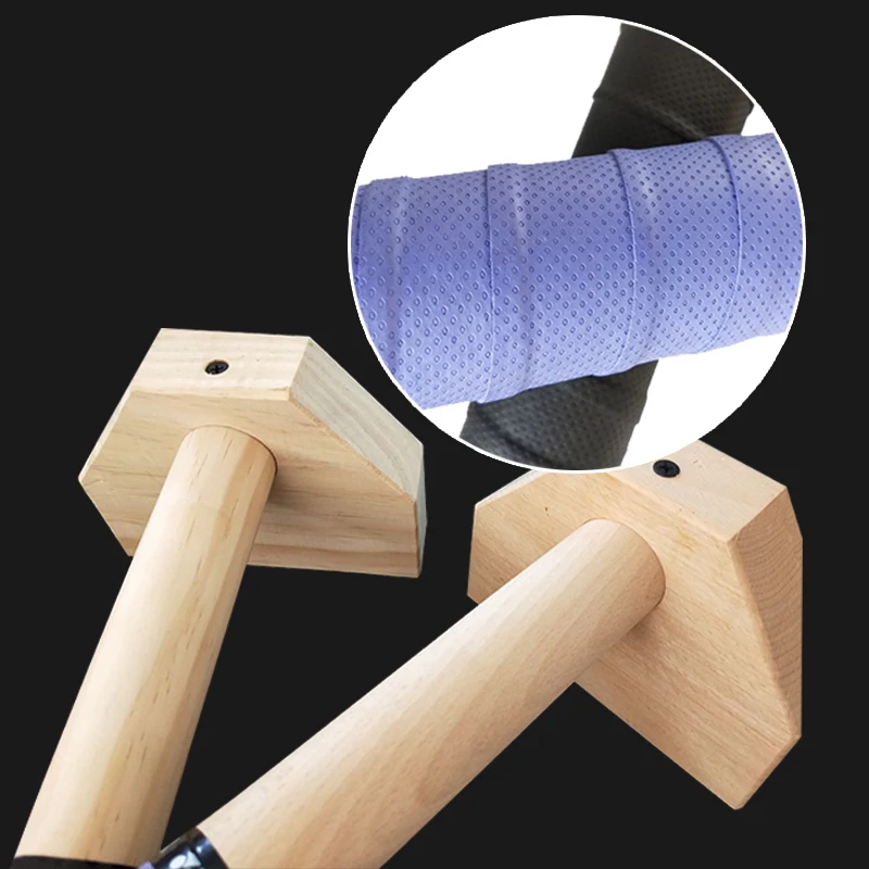 2pcs Wooden Push Up Stands Double Rod Single Double Handles Headstand Shelf For Women Men Protable Gym Gear Equipment