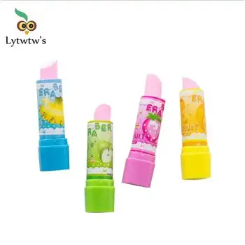 1 pz carino kawaii rossetto gomma cancelleria scuola forniture per ufficio novità creativa gomma da matita novità piuttosto adorabile dolce