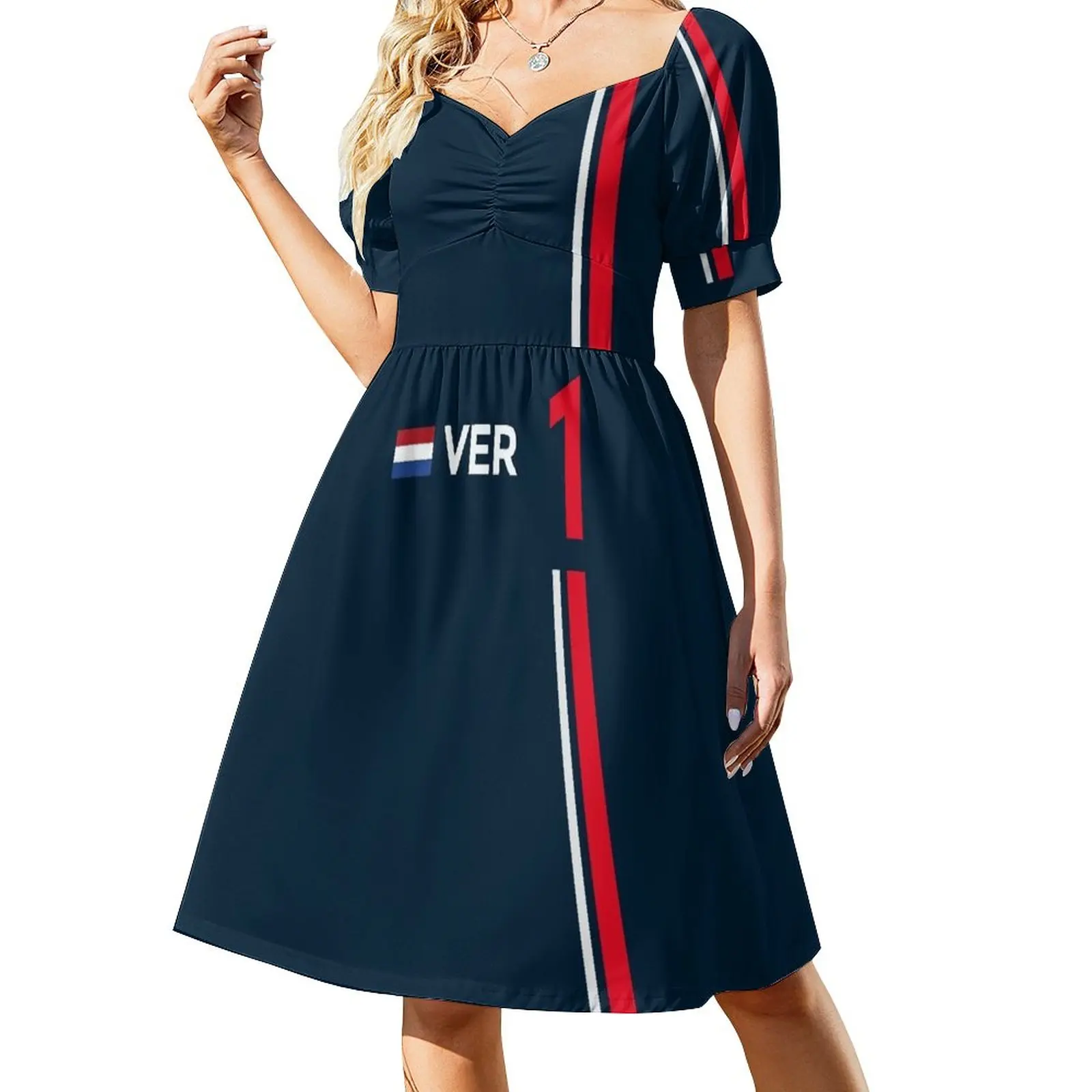 thumbnail image 1 of Vestido Verstappen de lujo para mujer ropa elegante coreana F1 -#1, 1 of 7