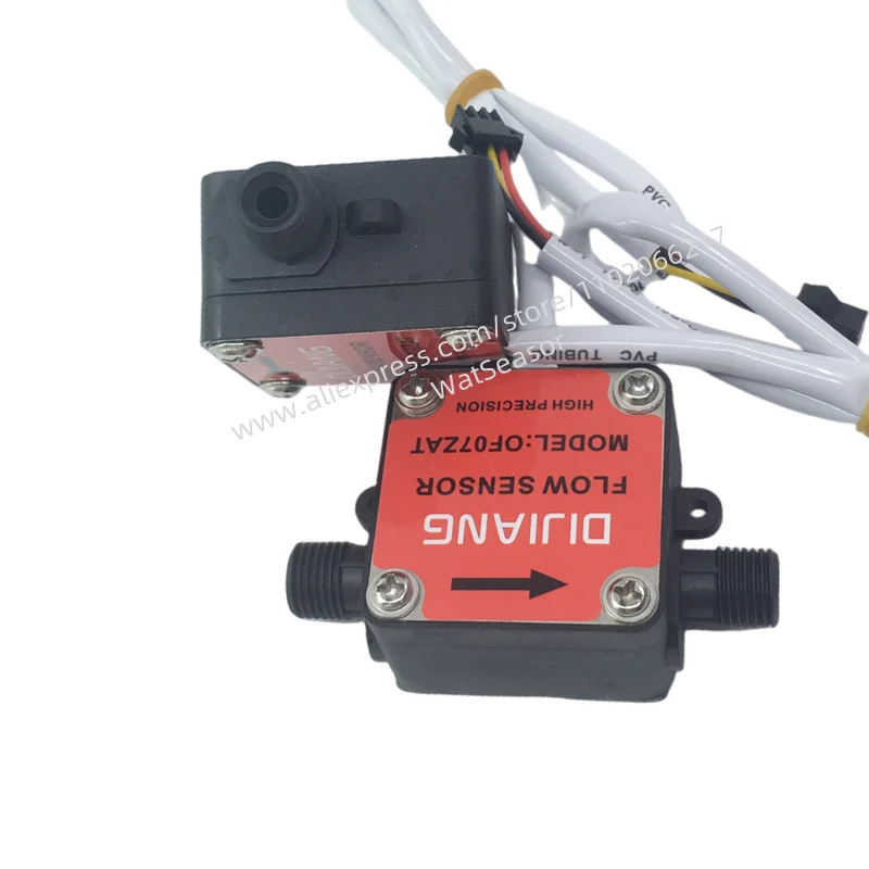 New G1/4" Oval Gear FlowMeter High Precision 0.3~5L/min Oil Flow Sensor Use for Cooking Machine Liquid Sensor Measure Meter