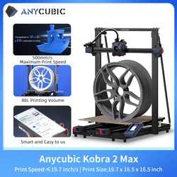ANYCUBIC Kobra 2 Max FDM 3D Printer With 500mm/s Printing Speed 420*420*500mm Large Print Size Anycubic APP Control Supported