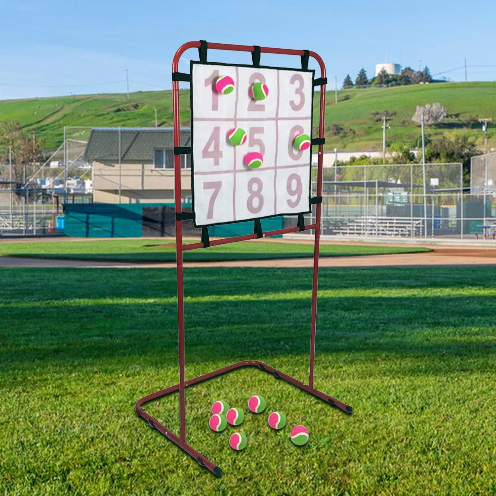 Softball Pitching Net Practice Throwing and Hitting Portable 9 Pocket for Baseball Softball Practice Hitting Batting Pitching Softball Pitching Net Practice Throwing and Hitting Portable 9 Pocket for Baseball Softball Practice Hitting Batting Pitching