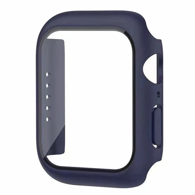 Durable Glass Screen Protector & Protective Bumper Case for Apple Watch Accessories