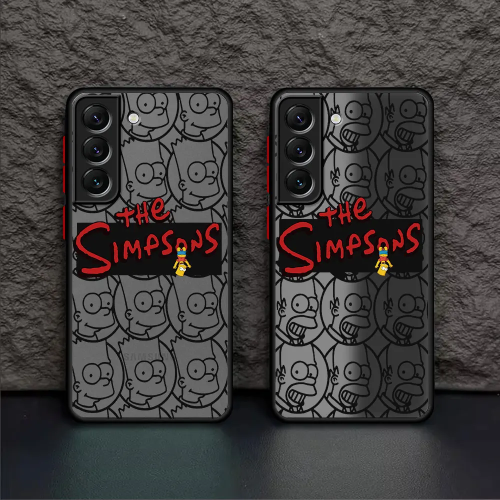 Custodia Homer Simpson Per Samsung Galaxy S22 5G S9 S20 Fe S21 Plus S10 Lite S23 Ultra S10 S20Ultra Clear Cartoon Luxury Cover