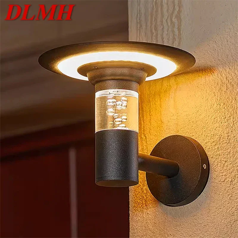 

DLMH Contemporary Solar Outdoor Wall Lamps Simplicity Waterproof Creative Balcony Hallway Courtyard Villa Gate Hotel
