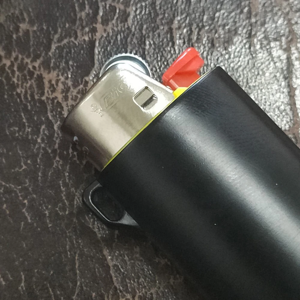 ブラックメタルケースBIC J6大型ライター装飾シェル保護カバービール