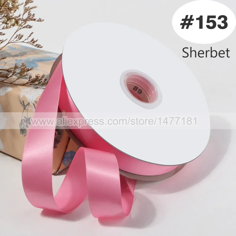 Luxurious Pink Double Face Satin Ribbon - 100% Polyester Silky Tape