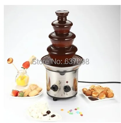 4 layers Chocolate Fountains Fondue Event Wedding Birthday Festive &Party Supplies Christmas Children Holiday Waterfall Machine