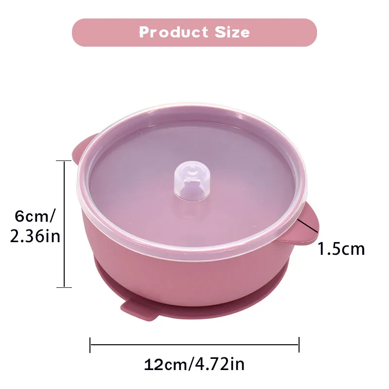 400ML Silicone Baby Bowl with Lid-Children's Feeding Tableware Set Kids Waterproof Suction Bowl Dishes Kitchenware for Babies silicone feeding set baby tableware set silicone feeding bowl