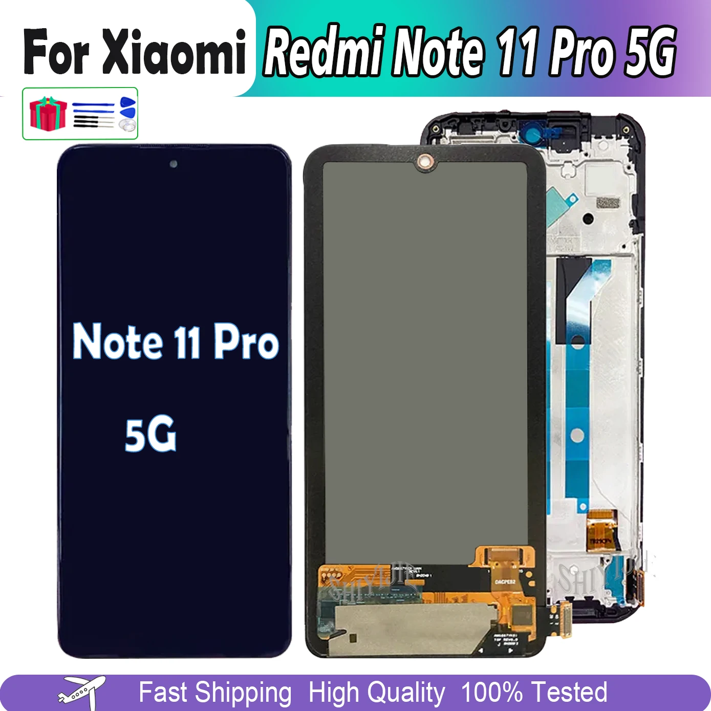 Tested Original For Xiaomi Redmi Note 11 Pro 5G 2201116SG 21091116I LCD ...