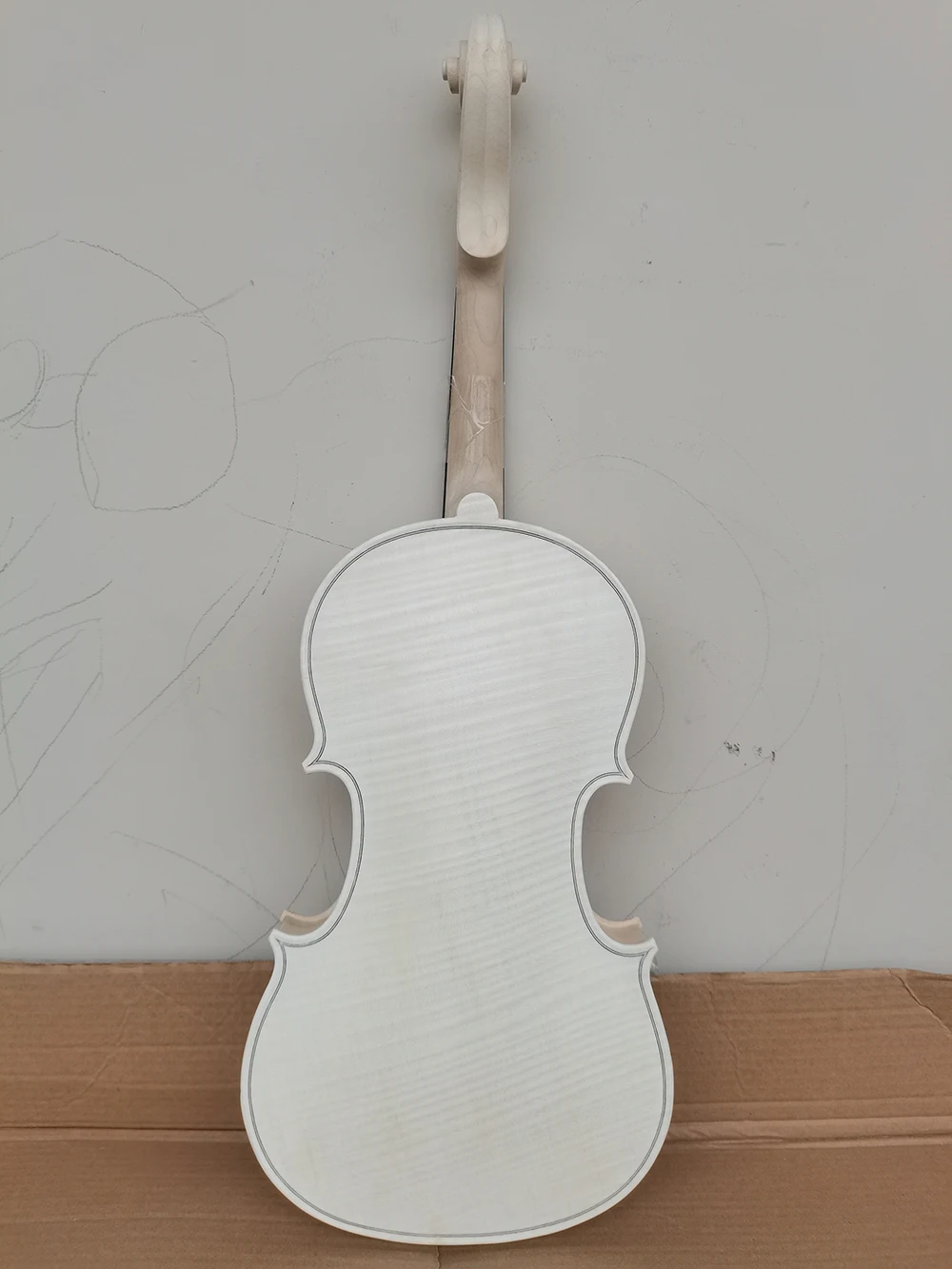 Stradivarius 1715 Complete backplane Maple white embryo unfinished white spruce wood violin 4/4 3/4 solid wood DIY violin
