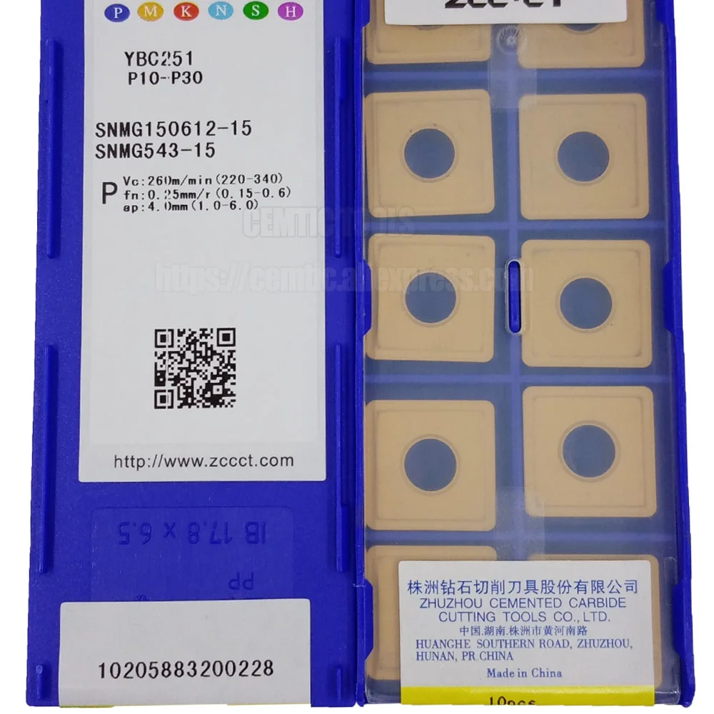 

ZCC Original SNMG SNMG150612-15 YBC251 10pcs CNC Lathe Blade 150612 Carbide Insert Quality AssurAnce Efficient And Durable