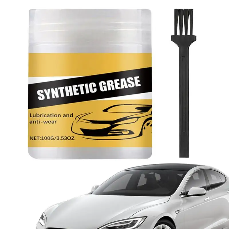 Car Care Synthetic Grease 100g Brake Grease With Brush Waterproof Automotive Lubricant For Gear Bearings Chains