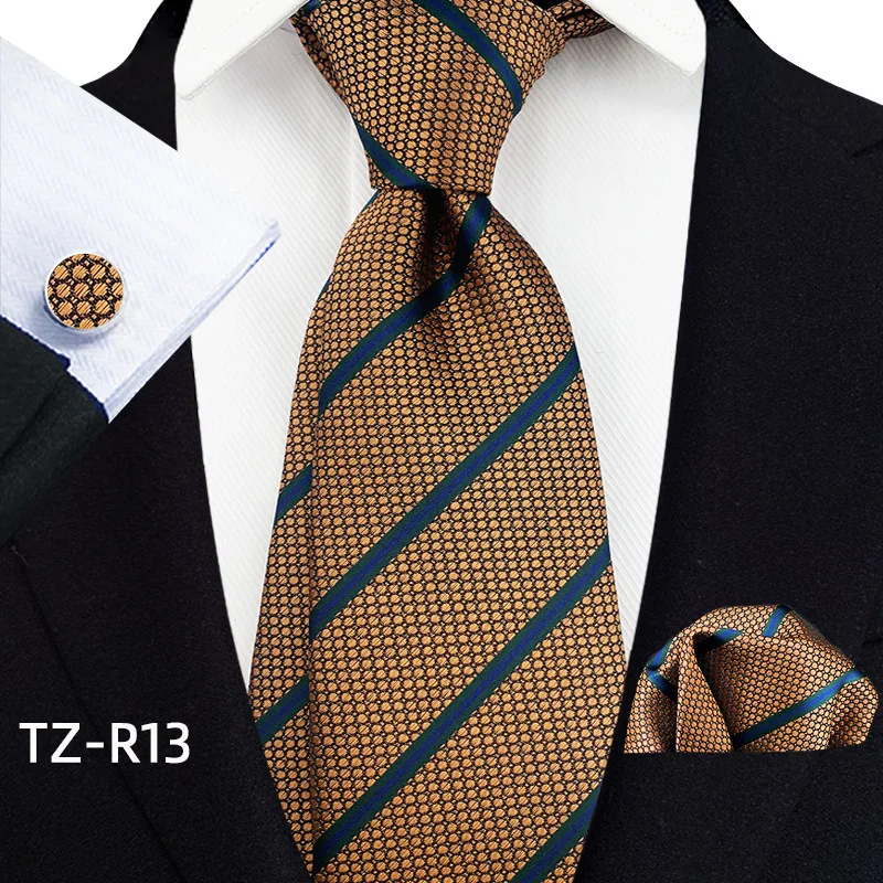 Neue Luxus 8 cm Männer Krawatten Floral Gestreiften Paisley Jacquard Gewebt Klassische Krawatten Männer Hochzeit Gravatas Krawatte Set – Detail 17
