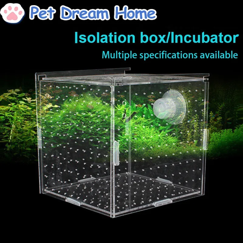 Fish Tank Breeder Box Aquarium Isolation Box Small Fry Incubator Breeding Acrylic Single Double Multi Grid