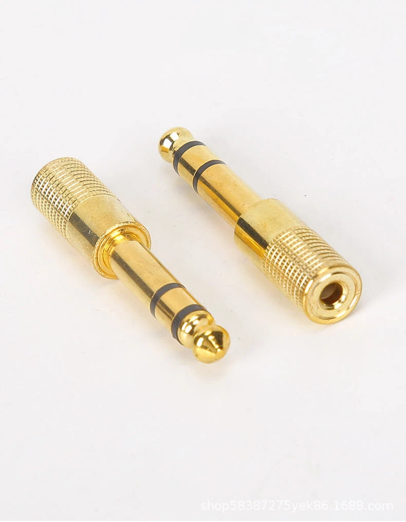 Universal Audio Adapter - Dual Size 6.5mm and 3.5mm Male Stereo Converter for Headphones and Microphones