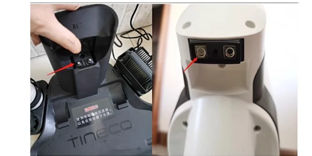 Tineco iFloor 3 Max battery charging port closeup