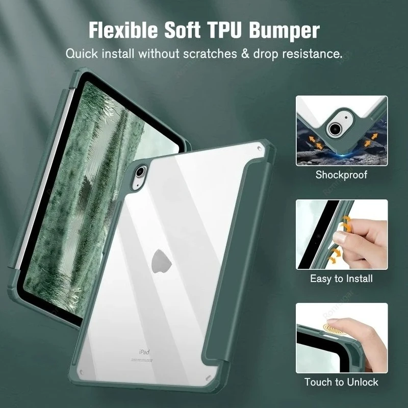 Premium iPad Case with Pencil Holder and Smart Protection