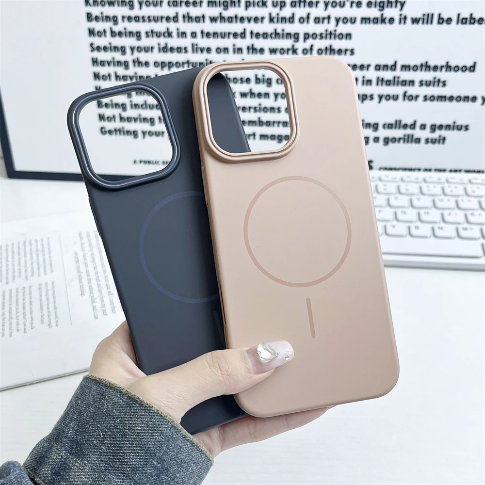 Magnetic Colorful Silicone Wireless Charging Phone Case