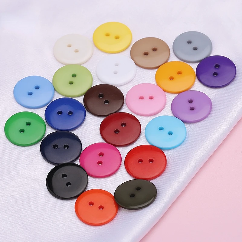  9-25mm Two Holes Small Buttons Black Suit Pad Button Bread  Round Resin Sewing Buttons DIY Scrapbooking