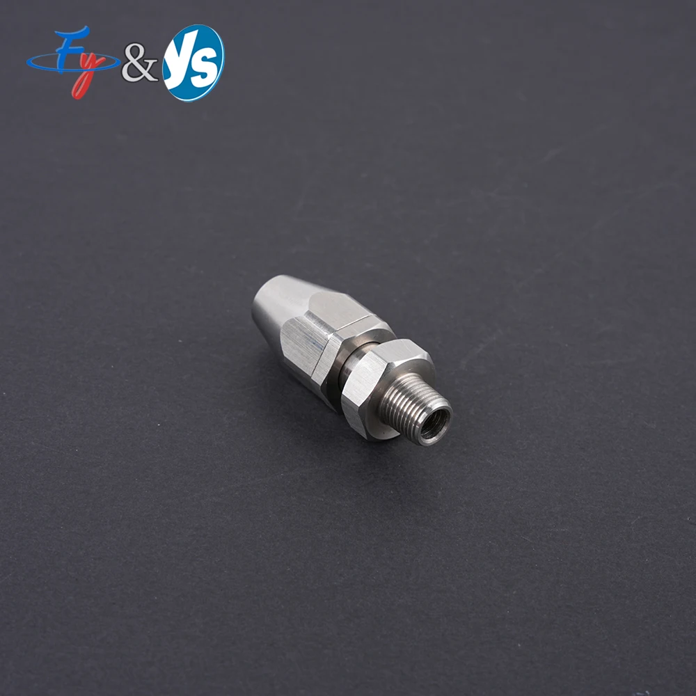 GG Angle Adjustable Stainless Steel Solid Conical Nozzle 0 Degrees 30 Degrees 60 Degrees Cleaning Spray Head 1/4, 1/8 Thread 3