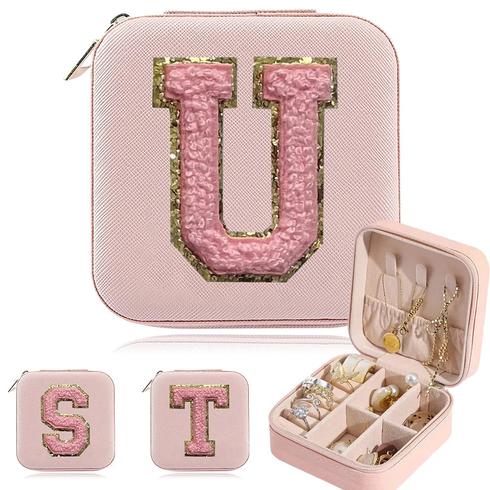 

Jewelry Box Pu Leather Storage Display Portable Travel Organizer Case for Women's Earrings Necklace Ring Multi-Grid JewelBox