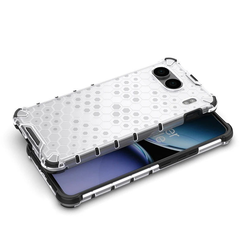 Shockproof Honeycomb TPU Armor Phone Cover | Translucent Protective Case