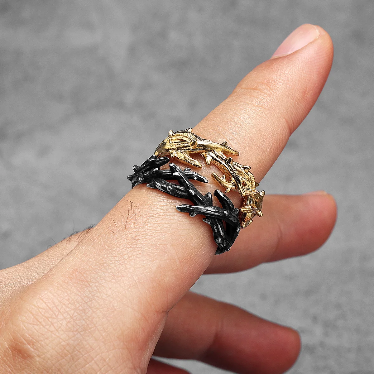 Thorn Crown Retro Stainless Steel Men Rings Punk New In For Male Women Fashion Jewelry Creativity Gift Wholesale Dropshiping 5