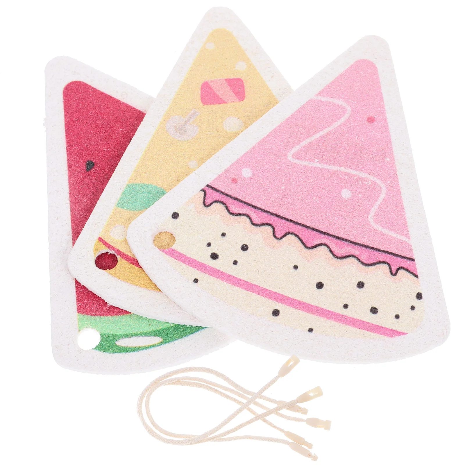 

3 Pcs Convenient Scrub Sponge An Fittings Cartoon Household Cleaning Wood Pulp Cotton Small Dish Kitchen Rag