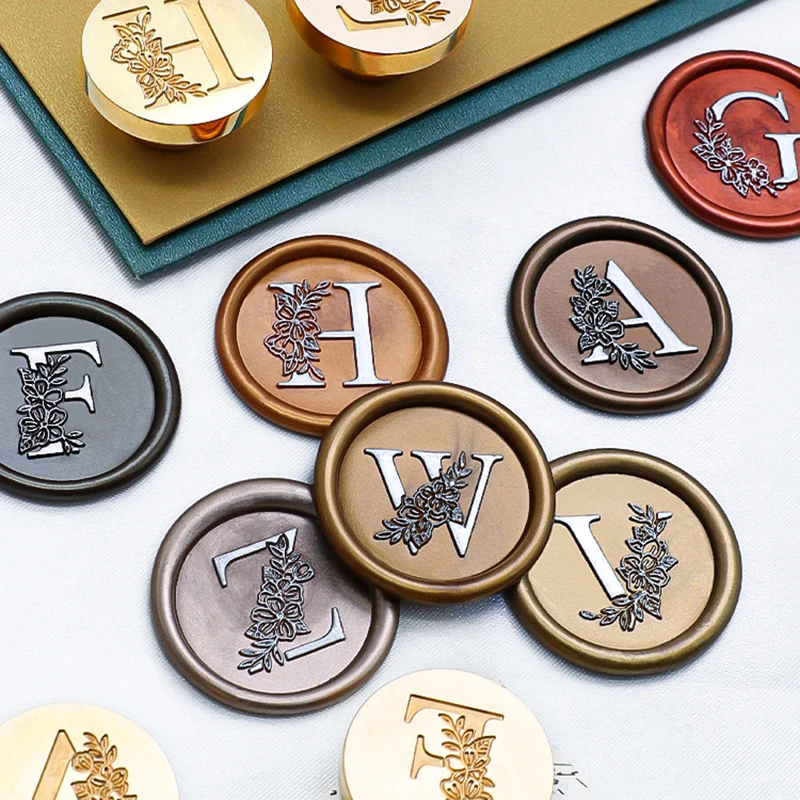 A-Z 26 영어 알파벳 씰링 왁스 스탬프 헤드 레트로 편지 물개 스탬프 도구 DIY 웨딩 파티 초대장 선물 스크랩북 장식