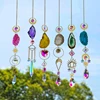 Natural Agate Crystal Suncatchers for Window Hanging Garden Sun Catchers with Crystals Rainbow Maker Indoor Outdoor Decor 6