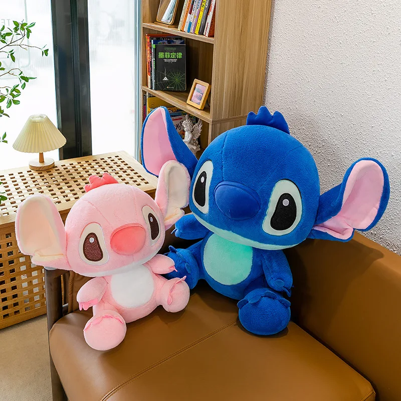 Disney Big Size Hold Duck Stitch Plush Toy Cute Stitch Holding Duck Dolls Rabbit Embrace Love Doll Pillow Xmas Gifts